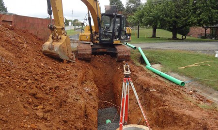 work site drainage construction